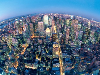 night view of New York --- Image by © HIROYUKI MATSUMOTO/amanaimages/Corbis